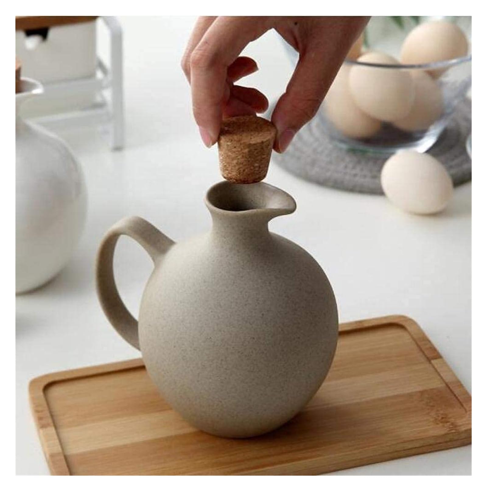 Dispenser 500 ml Bottiglia di Olio in Ceramica Bottiglia di condimento Aceto Salsa di soia Olio di Sesamo Condimenti da Cucina Bottiglie di stoccaggio delle spezie Bottiglie