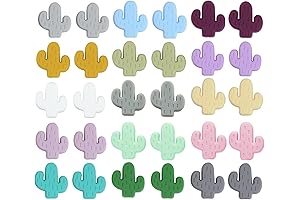 Stylish 30 Piece Cactus Silicone Bead Set