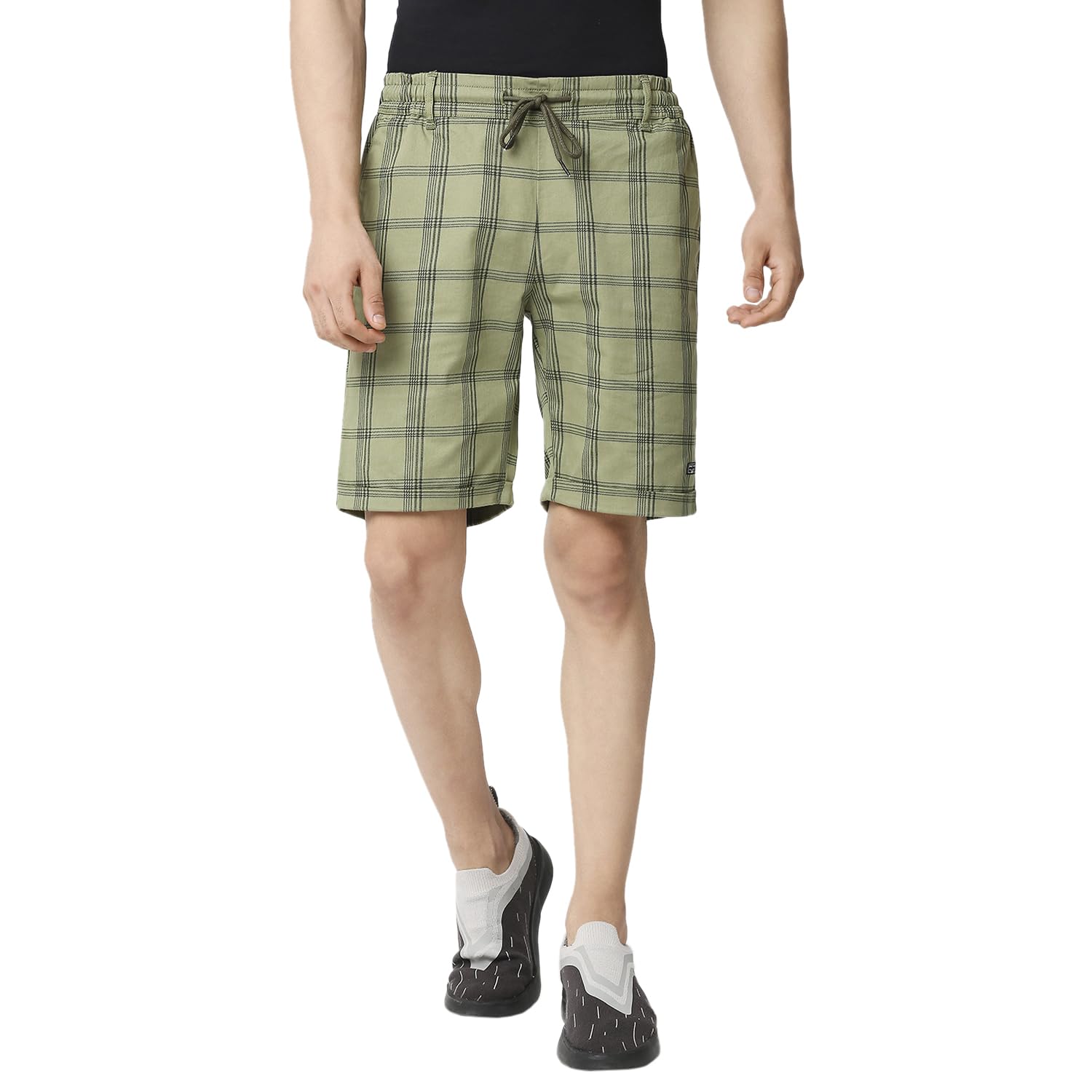 Thomas Scott Men's | Checks | Chino Shorts | Regular Fit | Linen Blend | Above Knee | Casual Short-picture-12