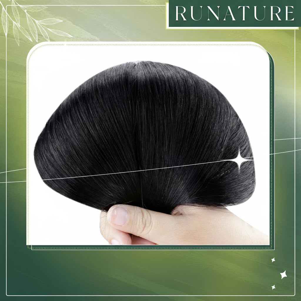RUNATURE Nanoring Extensions Echthaar Schwarz 55cm 50s 50g #1