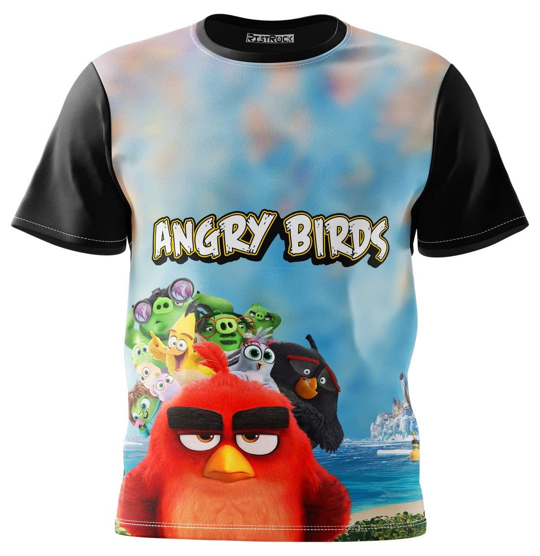 RistrockCartoon Printed T-Shirts for Kids | Round Neck Half Sleeve T-Shirt