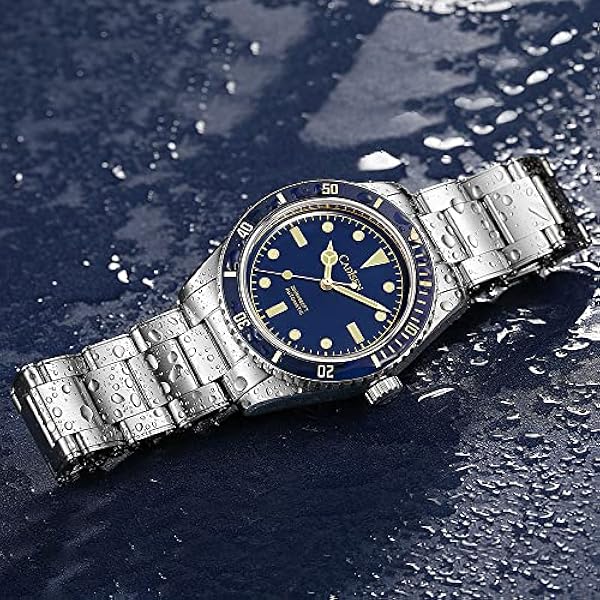 CADISEN 2022 Automatisk herrklocka mekanisk vintage Japan NH35A automatisk rörelse lysande urtavla 38 mm roterande infattning safirglas rostfritt stål vattentålig klocka dykning 200 m