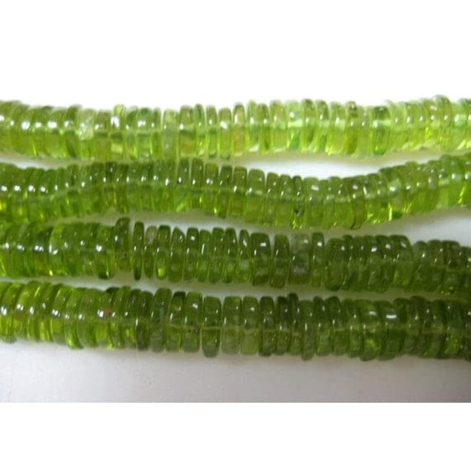 Perles de péridot vert LKBEADS rondelles heishi 6mm pour réparer un collier