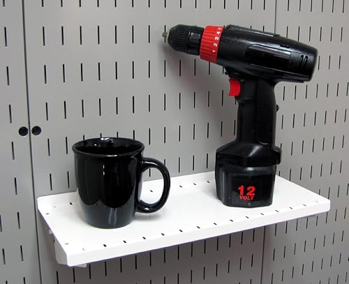 Miniatura 8 de Wall Control ASM-SH-1606 B Juego de estantes perforados, profundos, de 6 pulgadas, para panel de herramientas con perforaciones o ranuras.,