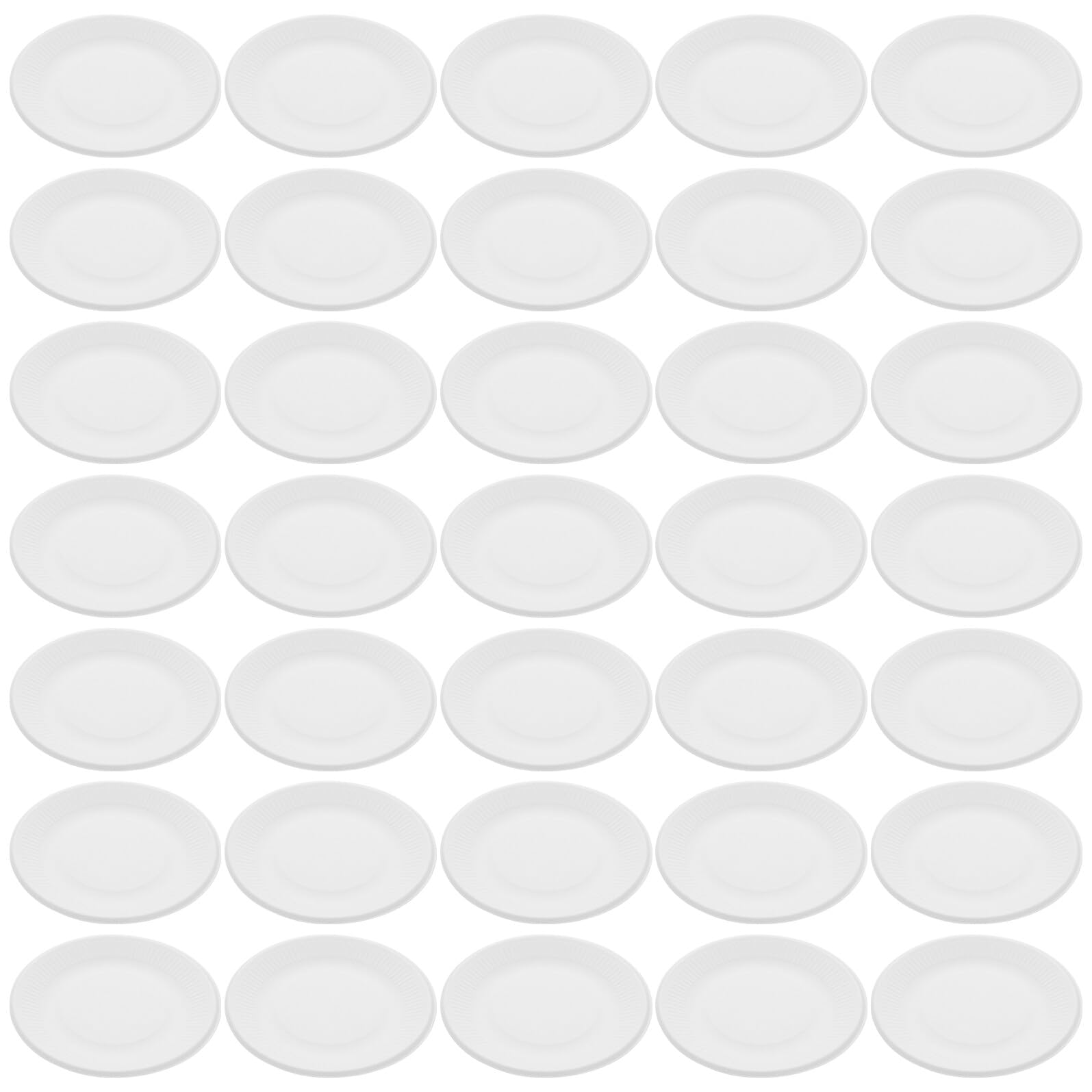 HEMOTON 200 pièces Lot de Assiettes Jetables Papier Plates à Dessert Blanches Rondes Rigides et Épaisses pour Gâteaux Apéritifs et Fêtes Adaptées Mariages Anniversaires et Pique-niques