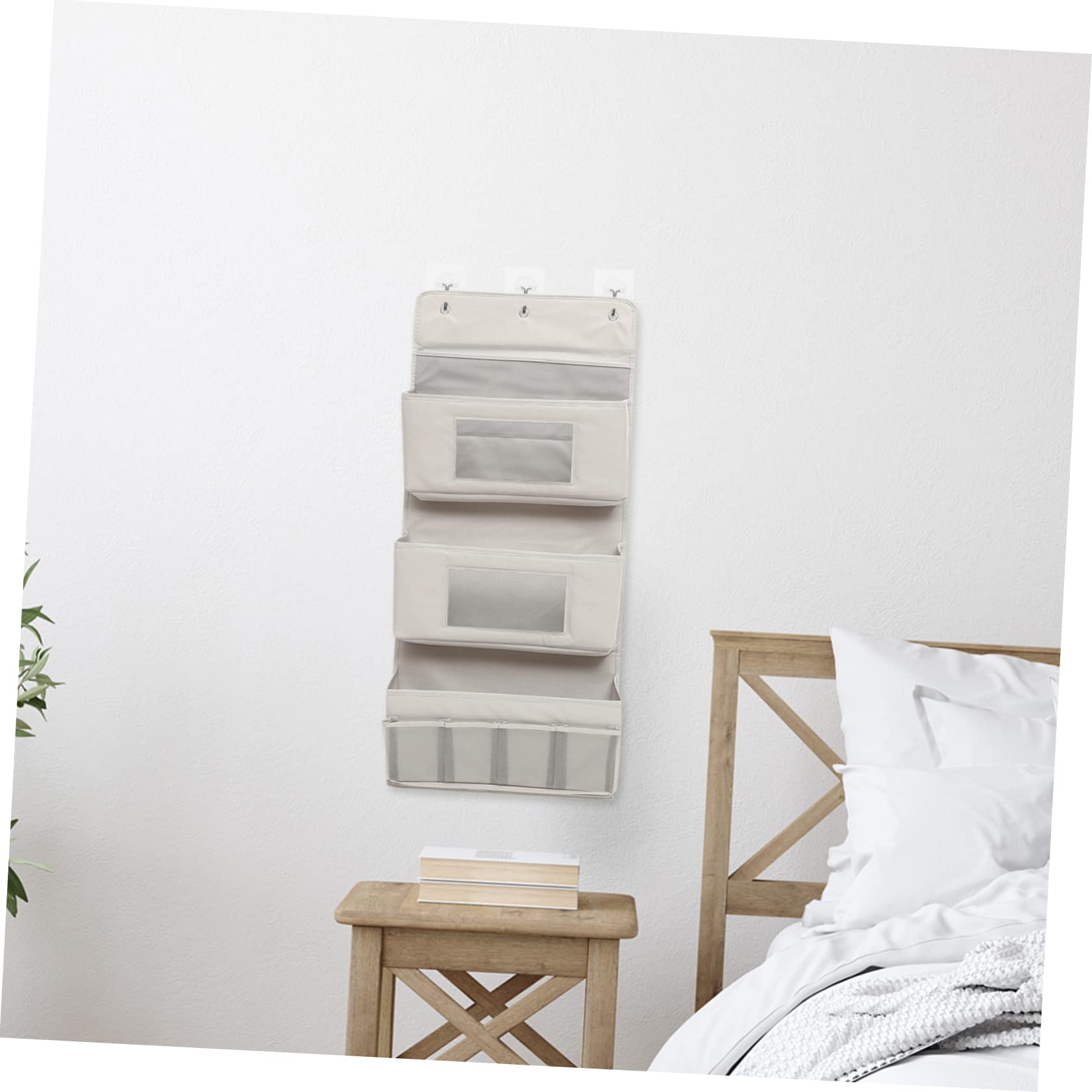 Hängeorganizer für Türrückseite mit Haken 3-stufig aus Polyester Faltbar und Leicht zu Reinigen für Wohnzimmer und Bad