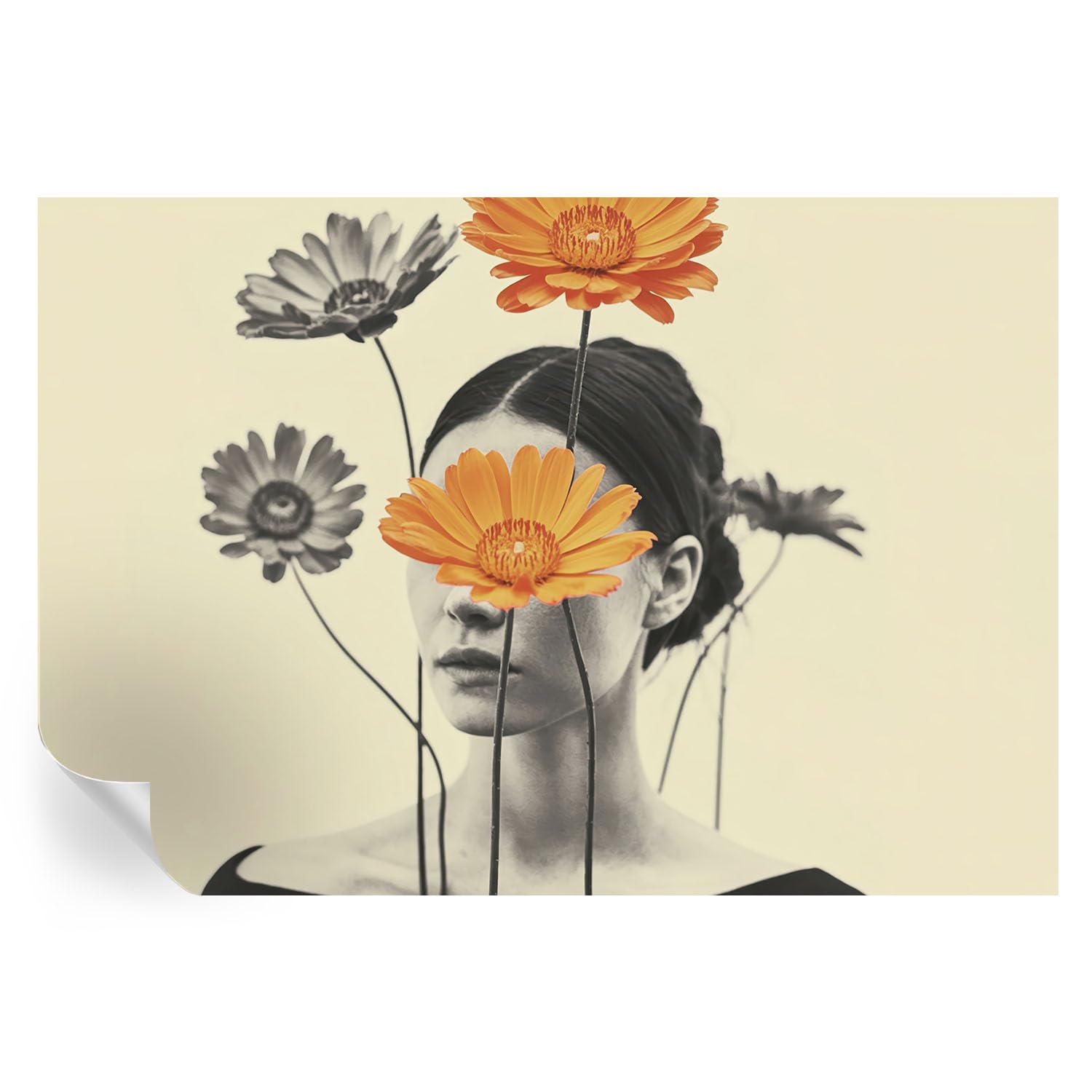 Cubiertas de pared con estampados surrealistas de 152x104 cm para tapar imperfecciones