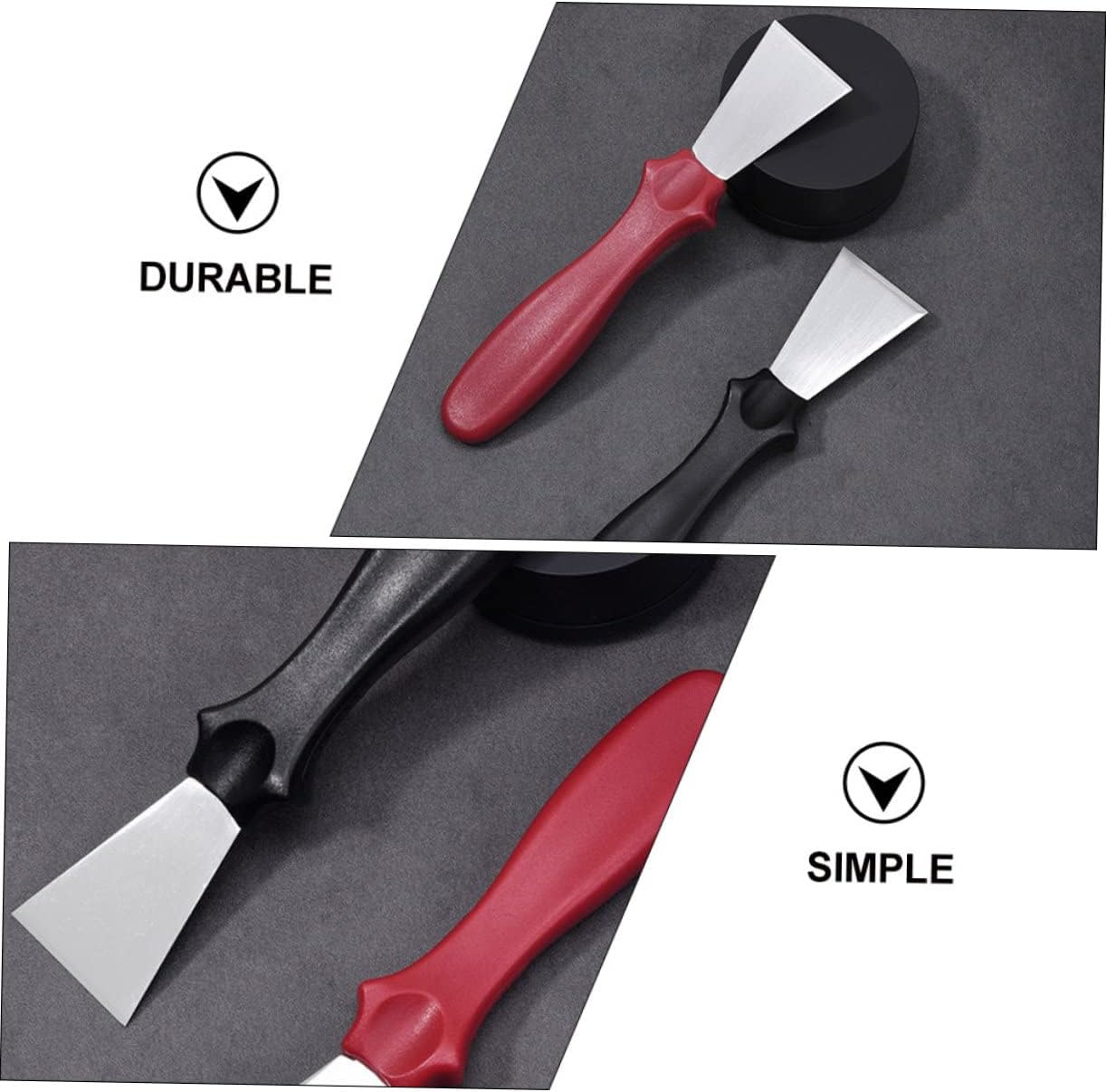 6pcs Stainless Steel Cleaning Scrapers Ergonomic Wall Cleaning Tool for Home Use Versatile Kitchen Scraper for Oil Stains and Dirt Removal Distribution Random Color