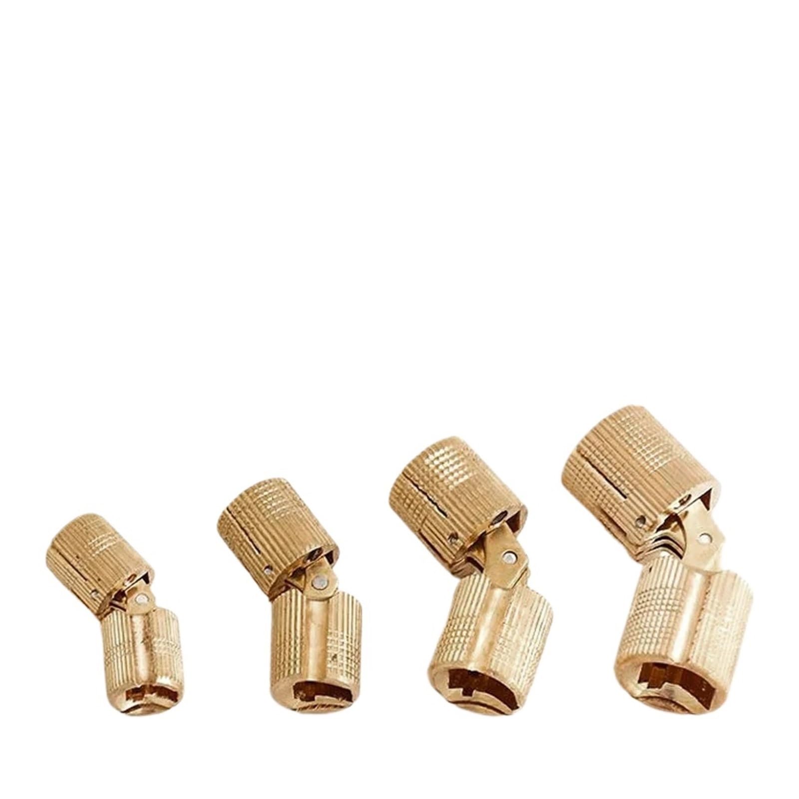 Barrel Hinge, Copper Barrel Hinge Cylindrical Concealed Invisible Brass Furniture Hardware Mount 8-16mm(14mm)