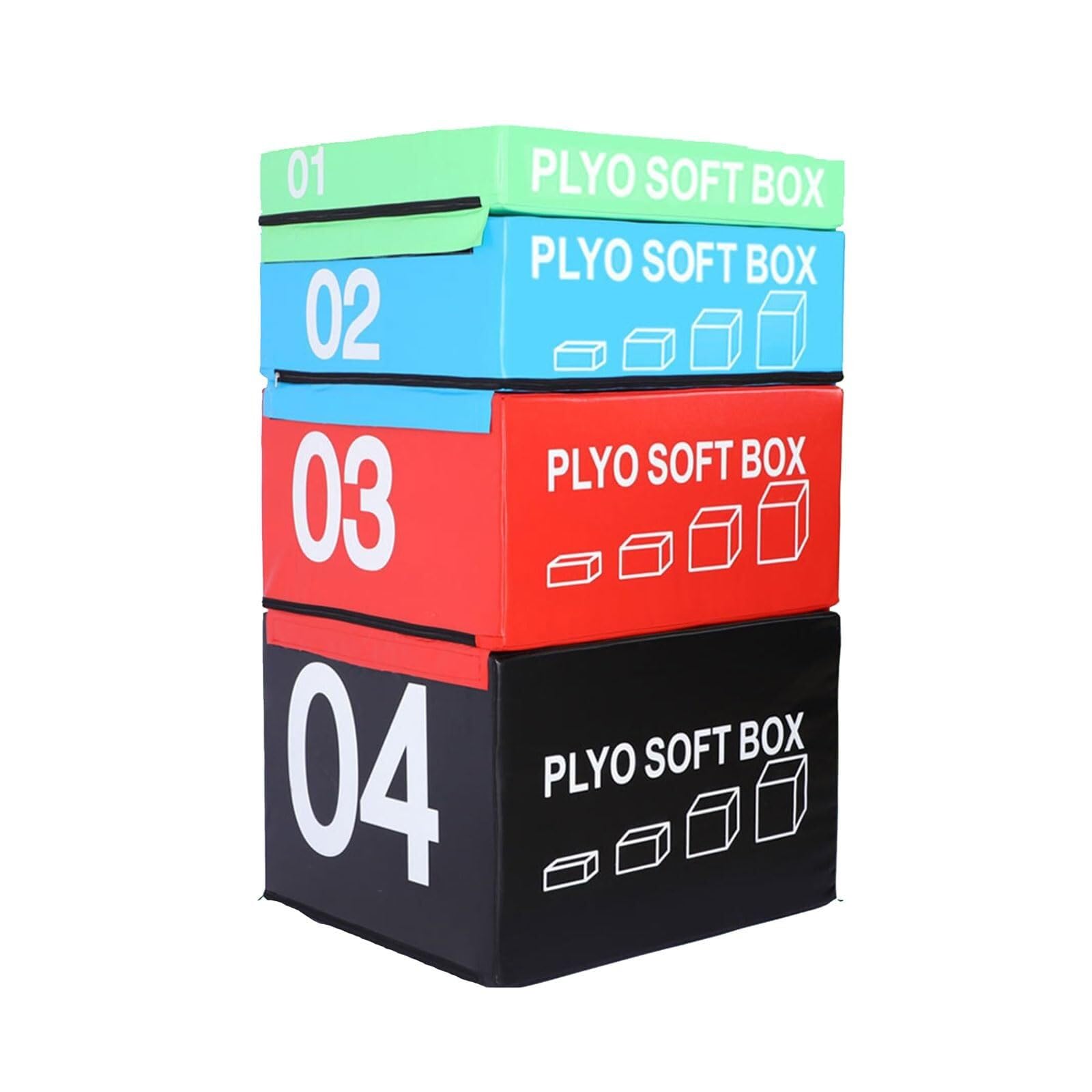 LICOME Foam Reinforced Box Stackable Soft Plywood Box, Anti-Skid Safety Used for Jumping, Strength Training and Physical Training, Suitable for Home Gym Box(90 * 75 * 150cm)