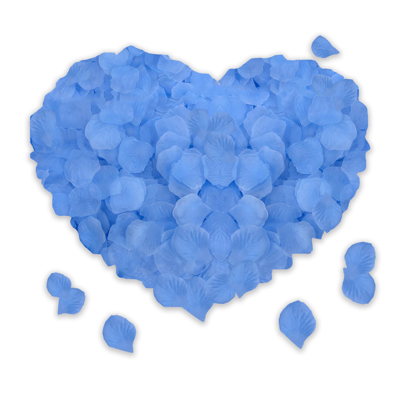 SHINTAYL 1200 PCS Rose Petals - Fake Rose Petal, Artificial Silk Rose Petals for Marry me, Valentines, Proposal, Wedding Love Decorations Romantic Party （Light Blue