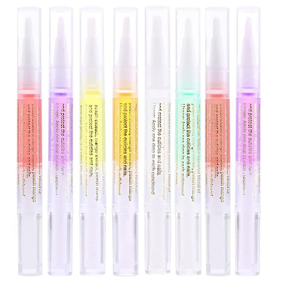 8pcs Cuticle Oil Pens Cuticle Oil Nail Oil Cuticle Nail Nutrition Oil Cuticle Oil Pen for Nails Moist Nail Repair Nail Care Essential Oil Moist