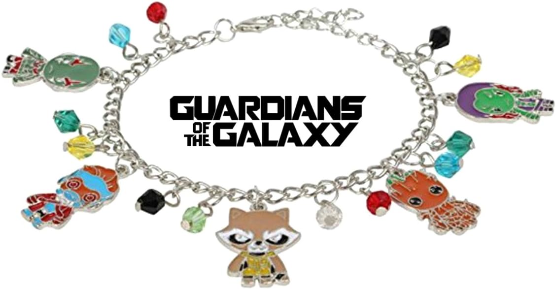Guardians of the Galaxy Marvel Movie Theme Multi Charms Jewelry Bracelets Charm by Family Brands