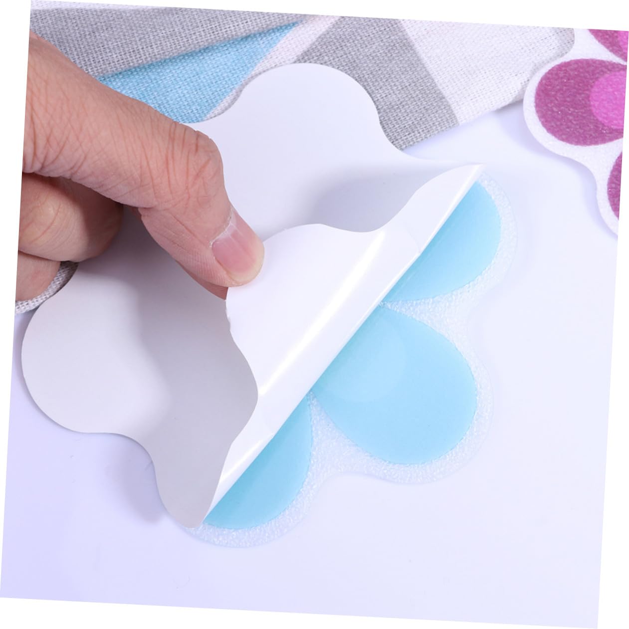 Ciieeo 57stücke Peva Aufkleber Mit Buntem Blumenmuster Für Bad Und Toilette rutschfeste Sticker Für Sicheres Zuhause Für Badezimmer Und Wc