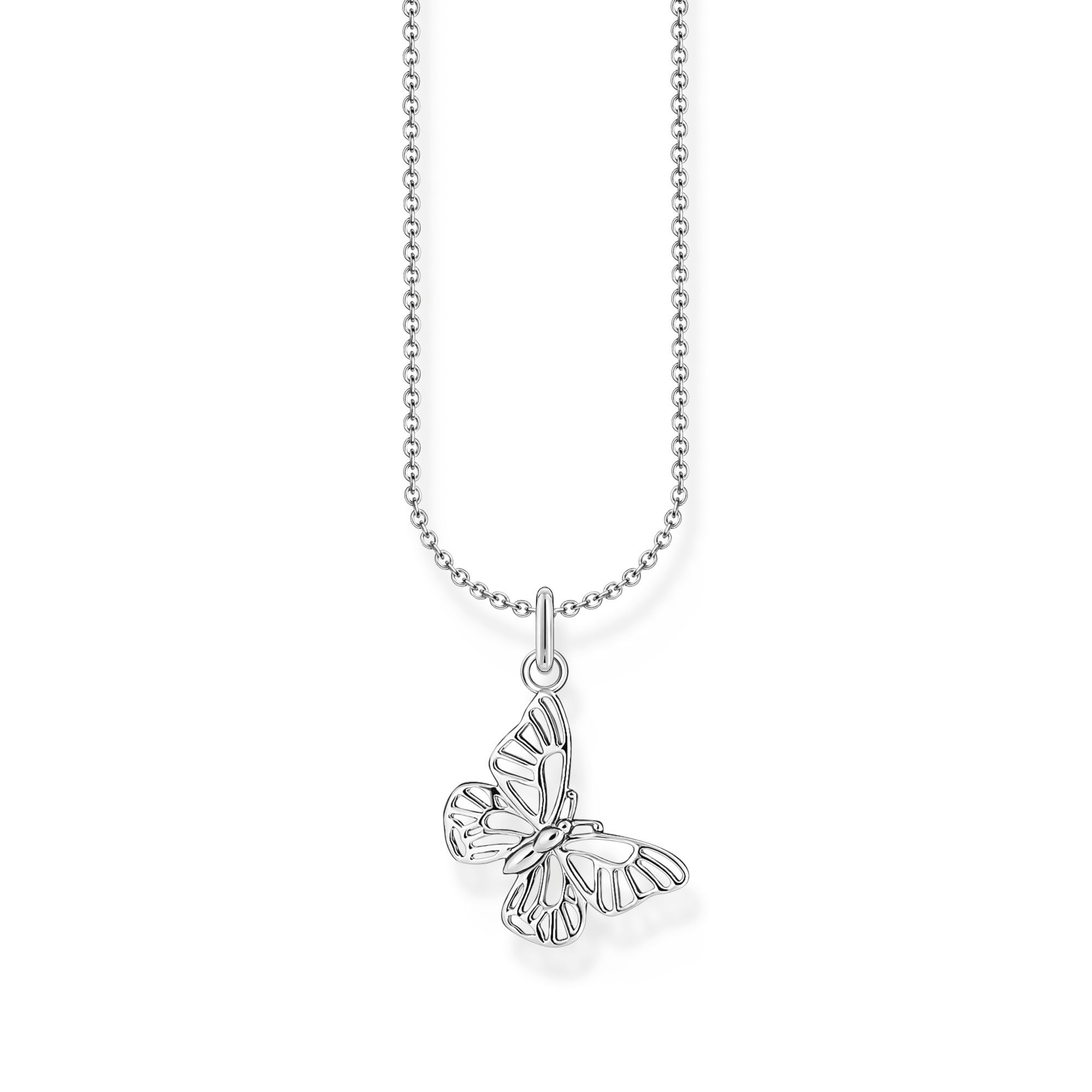 THOMAS SABO Kette mit Schmetterling-Anhänger Silber 925 Sterlingsilber
