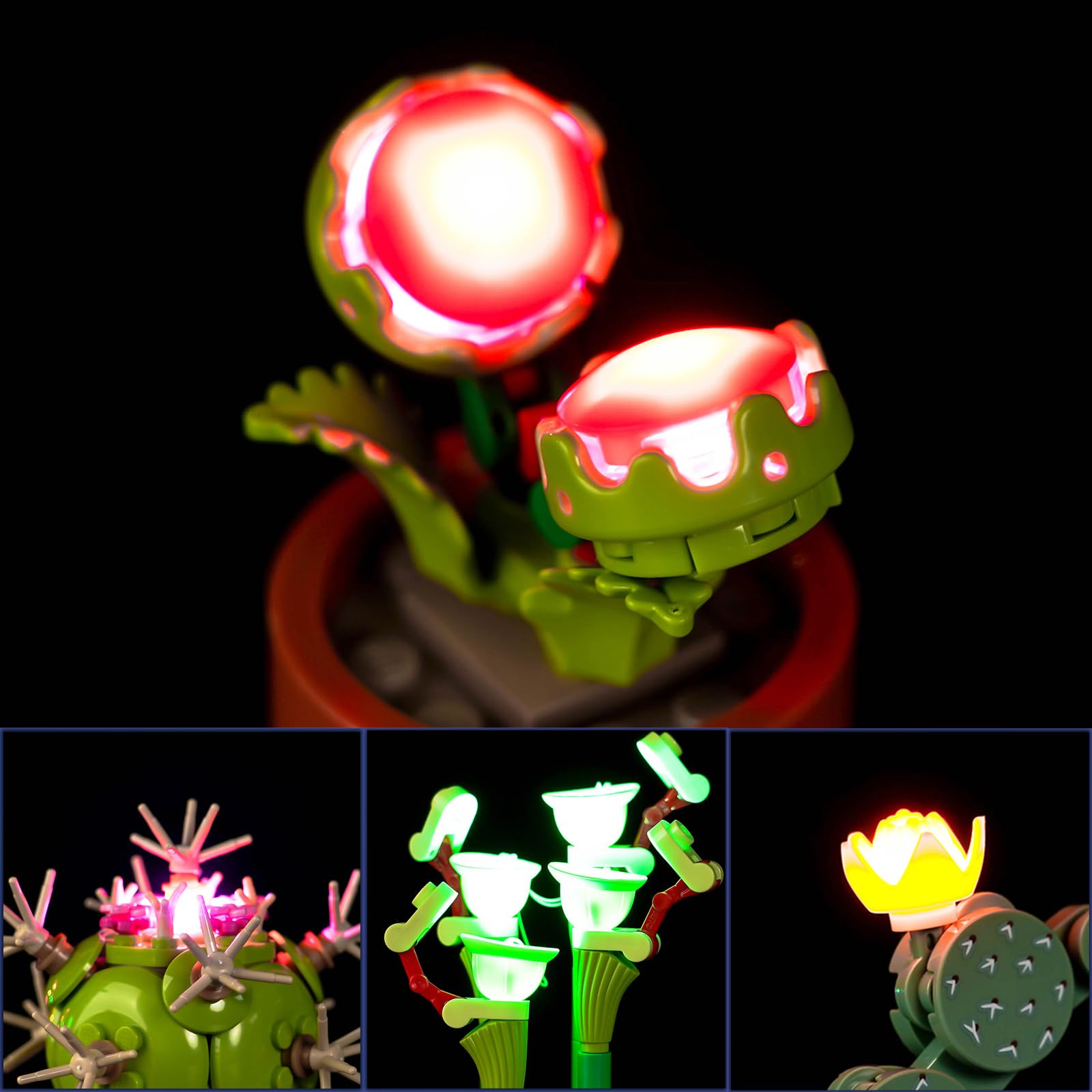 Led Licht Set für Lego 10329 Icons Mini Pflanzen (Kein Lego), Dekorationsbeleuchtungsset für Lego Tiny Plants 10329 Kreative Spielzeug