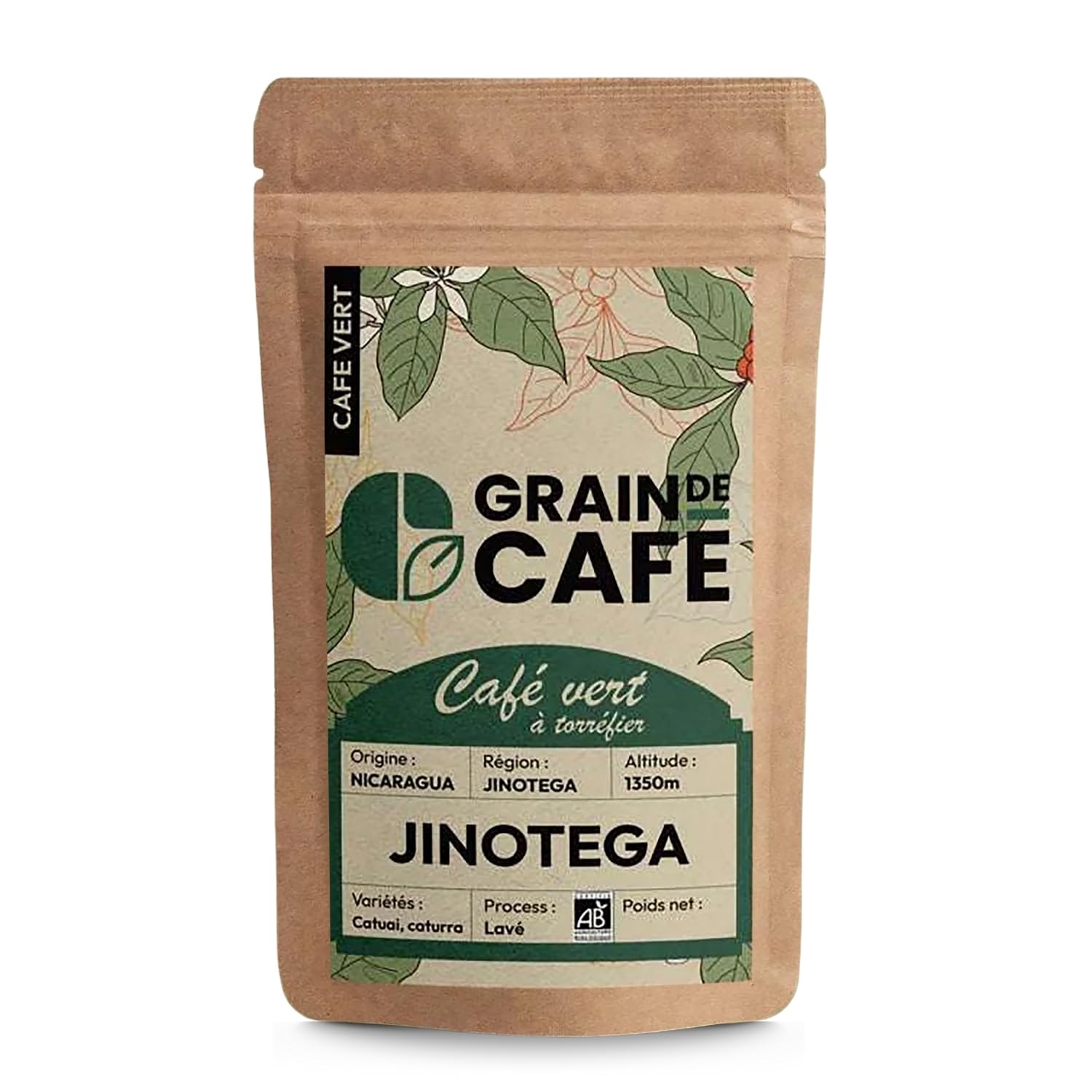 Graindecafé - Café Vert En Grain Origine Nicaragua 1kg – 100% Arabica Non Torréfié | Café Brut à Torréfier Maison | Idéal Machine À Grain Une Fois Torréfié | Grains Riche Et Aromatique