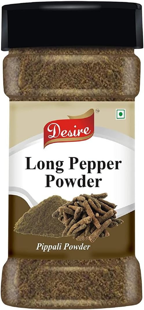 Desire Long Pepper Powder - 100g | Authentic Spice from India | Ideal for Cooking, Seasoning, and Ayurvedic Use | Non-GMO, Gluten-Free (Natural Pippali Powder)