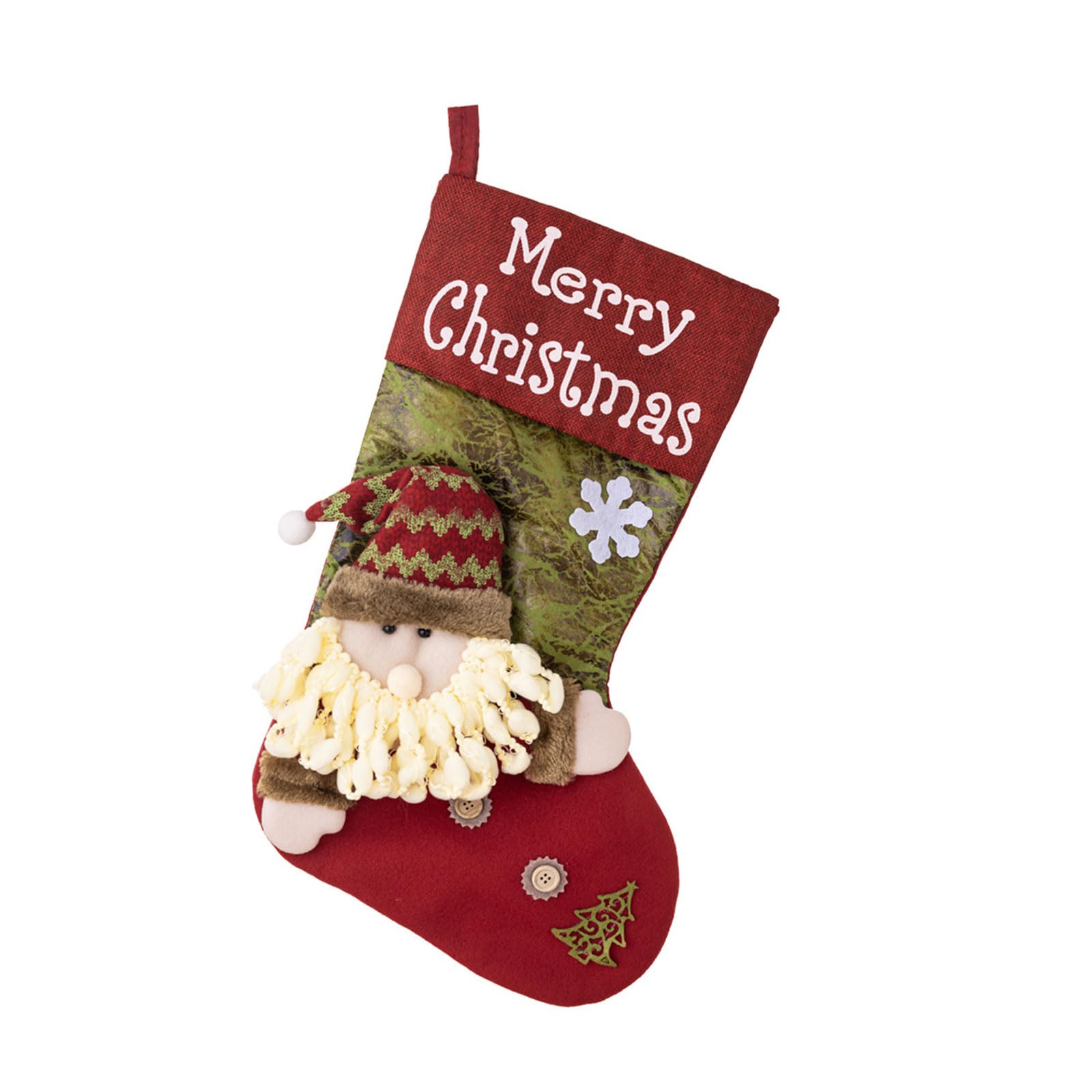 carotoe Christmas Socks Gift Bag Storage Pouch Children Gift Decor Snowmen/Elk/Old Large Stockings Ornament Decorations Christmas Ornaments