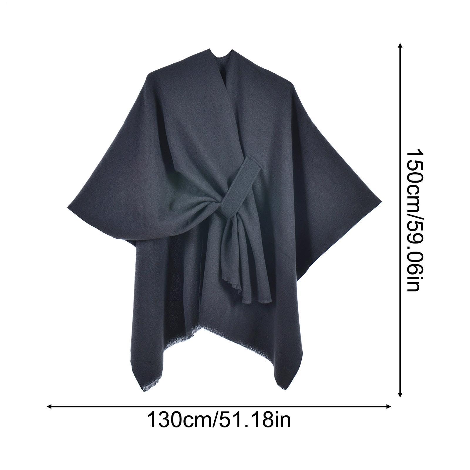Scialli Da Donna - Sciarpa Stile Scialle Incrociato Sul Davanti, Morbi | Sciarpa A Mantella Con Cardigan Alla | Scialle Eleganti Da Donna | Per L'autunno Inverno Autunno Matrimonio Viaggio Comp