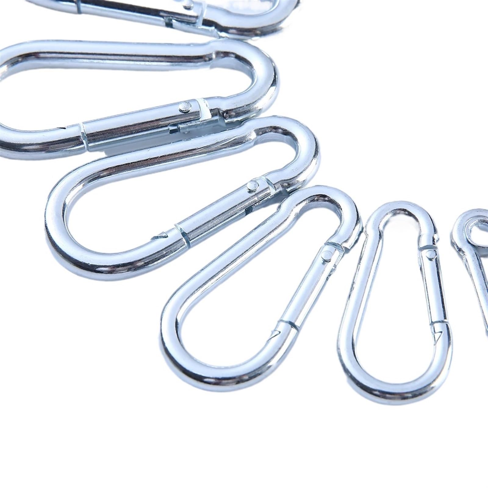 Moschettone 1/4PCS Portachiavi Moschettone con moschettone Clip Portachiavi Gancio di Collegamento rapido Resistente for Viaggi in Campeggio per Corde Ganci per Catene