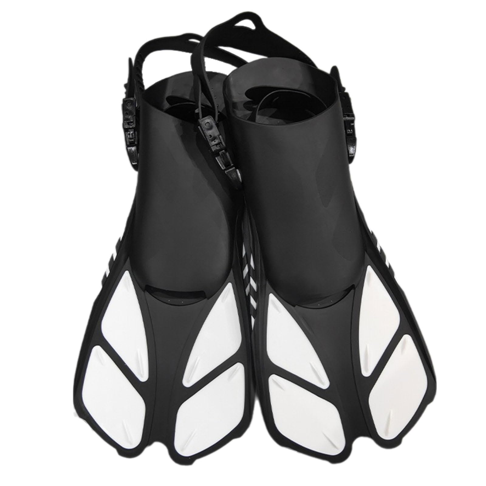 Natación Tacón Abierto Ajustable Ligero Aletas De Buceo Corto Tamaño De Viaje Snorkel Natación