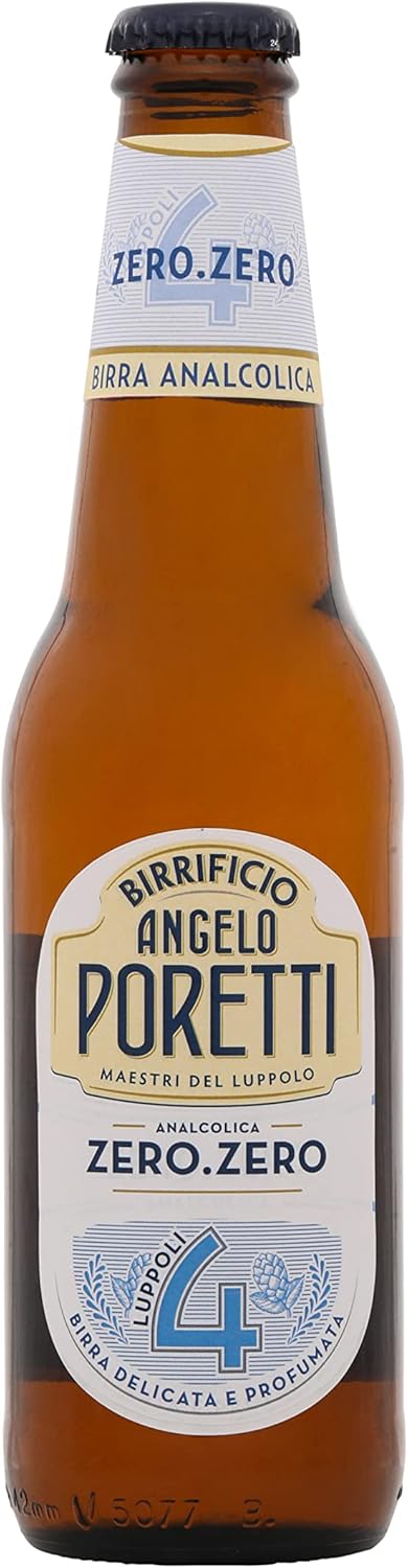 Birrificio Angelo Poretti 4 Luppoli ZERO.ZERO - 24 bottiglie da 330ml 330.00 ml (Confezione da 24) 4 Luppoli ZERO - 24x330ml Bottiglia - Immagine 2