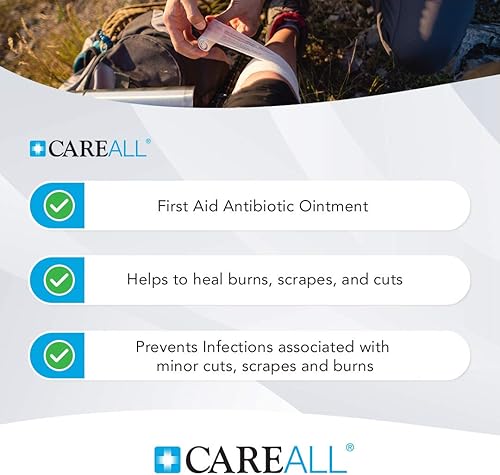 Miniatura 2 de CareAll Ungüento antibiótico de zinc con bacitracina de 1 onza (paquete de 4). Ungüento de primeros auxilios para prevenir y curar infecciones para