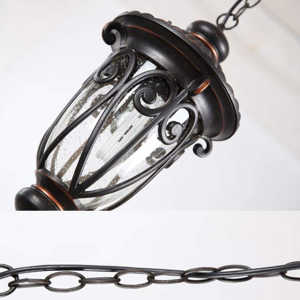 Lanterne en verre clair et suspension extérieure durable style lanterne - 6