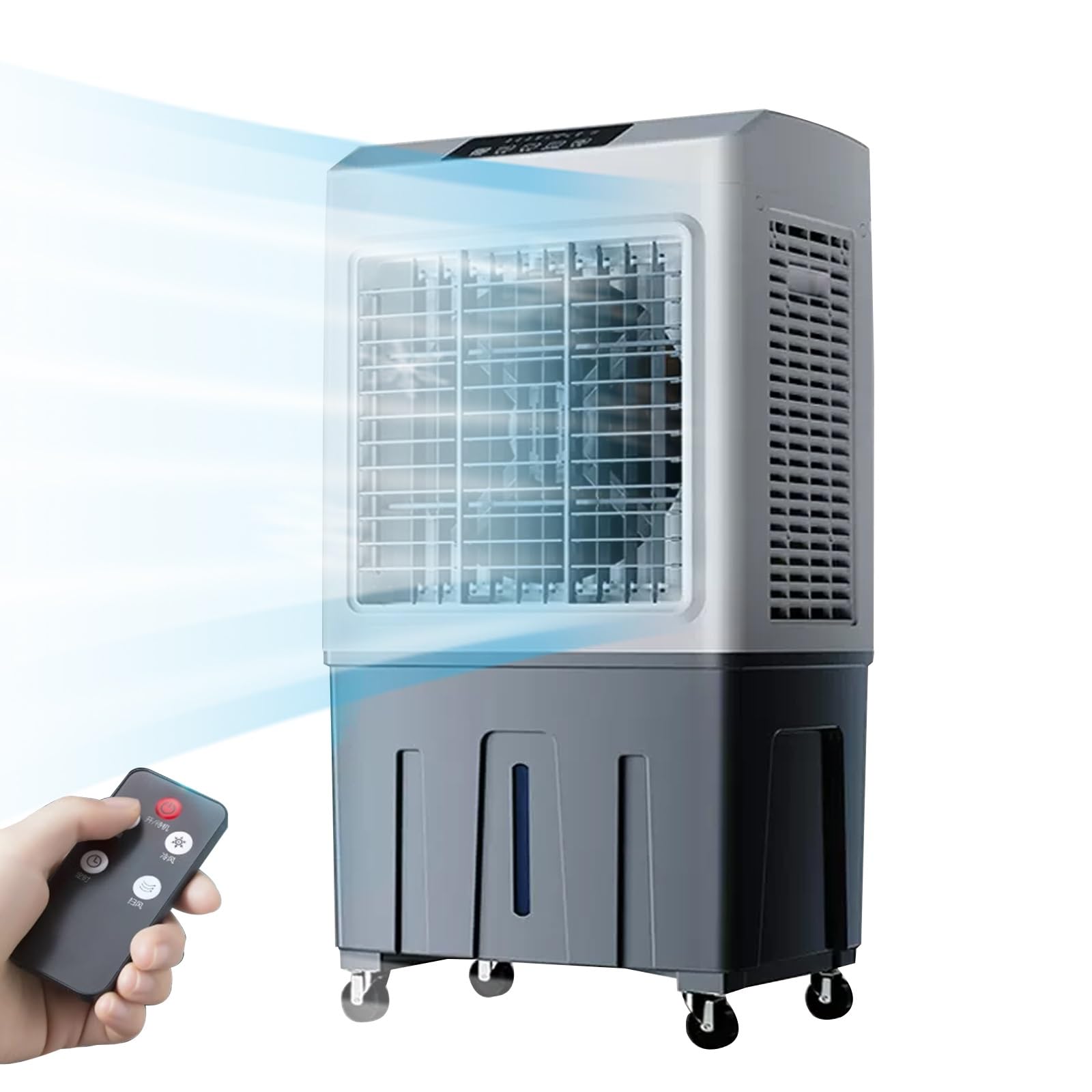 TIANQIHAO Evaporative Air Cooler Humidifier Fan, Portable Air Conditioner For Home Office Dorm, 3 Speeds Mobile Cooling,B-50x34x90cm/19.7x13.4x35.4in