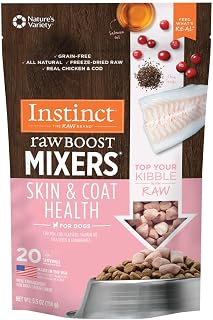 Instinct Raw Boost Mixers Skin & Coat Health Freeze-Dried Dog Food Topper, 5.5 oz. Bag