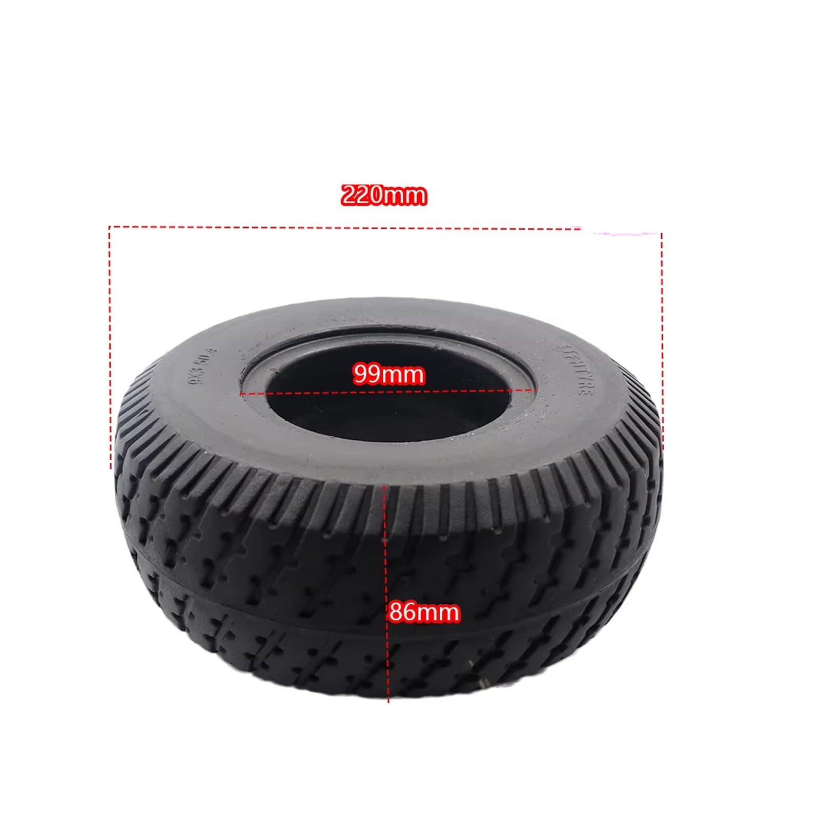 2 Pneumatici Per Rasaerba 9x3.50-4 RONPOW - Senza Piatto, Mozzo Centrato 3/4