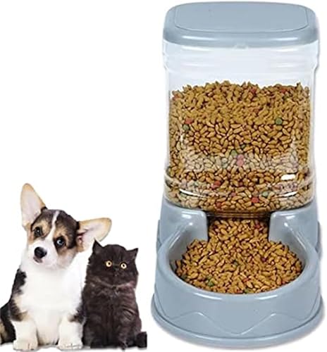Miniatura 11 de Tazón de alimentación para mascotas y dispensador de agua con contenedor de almacenamiento recargable, autodispensable, comedero para gatos de gran