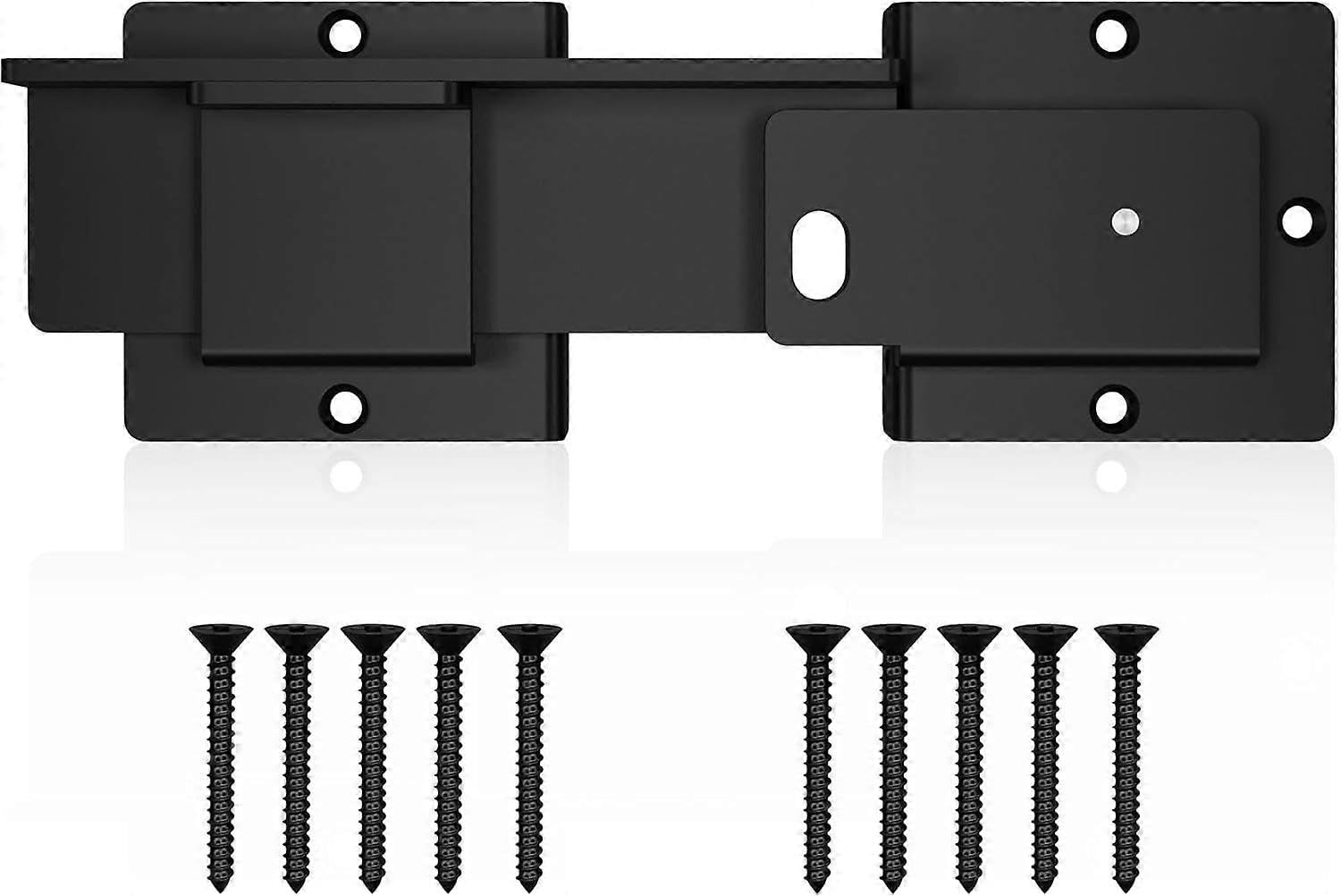 Joyhappst Image Color Extra Heavy Duty Gate Flip Latch Lock With Padlock Hole,Rustic Farm Barn Door