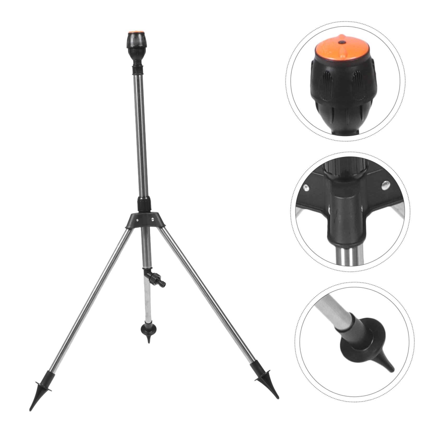 POPETPOP Arroseur Rotatif Automatique sur Trépied en Alliage D'aluminium et Plastique, Rétractable, pour L'irrigation des Arbres et Terres Agricoles