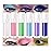 6 Pcs Colorful Matte Liquid Eyeshadow Eyeliner Set, White, Pink, Green, Blue, Purple, Dark Blue, Halloween Stage Clown Children\'s Makeup, Quick-Drying, Long-Lasting, Waterproof (6Pcs-Matte Colorful 1)