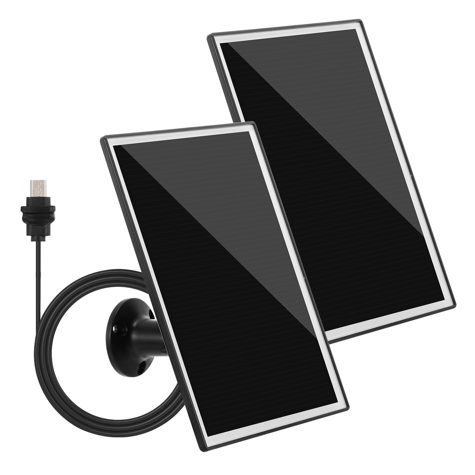 Panel Solar con Montaje Giratorio de 360 ​​grados, Carga Solar Eficiente, Seguro y a Prueba de Agua, Silicio Monocristalino, Material ABS, Instalación Versátil, Diseñada (2 PCS)