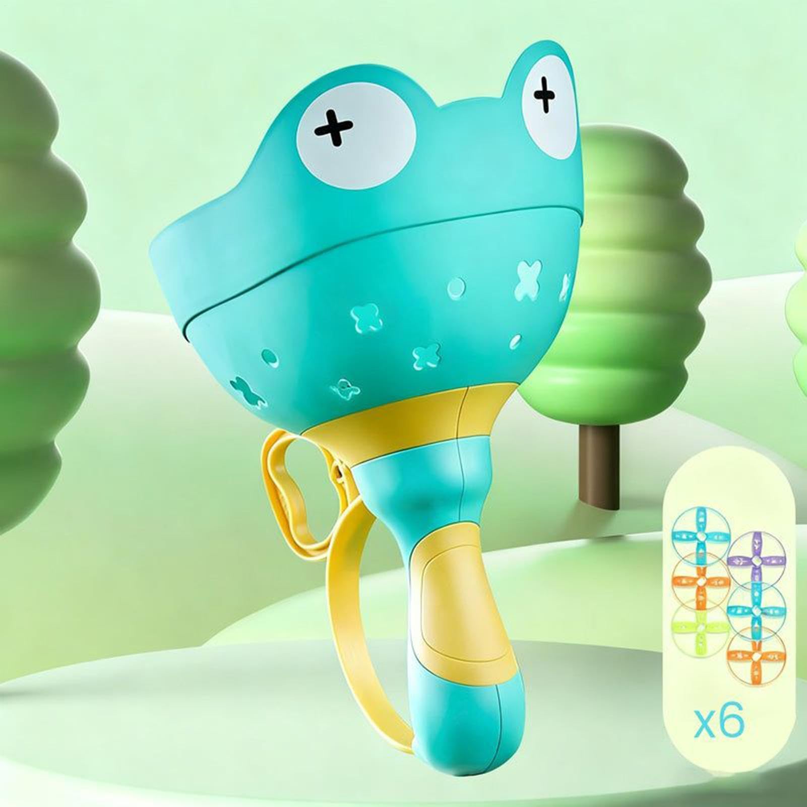 Jouet de lance-adischi volant - Jouet à disque de 5,51 x 9,06 pouces | de lancement, jeu avec soucoupe volante, sport interactif, capture de jeux en plein air, pour pelouse jeux cor