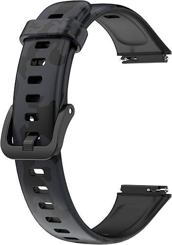 Miniatura 7 de FitTurn Correa de muñeca de camuflaje compatible con Huawei Band 7 Watch Band compatible con Huawei Band 7 Sport Correa de repuesto de liberación