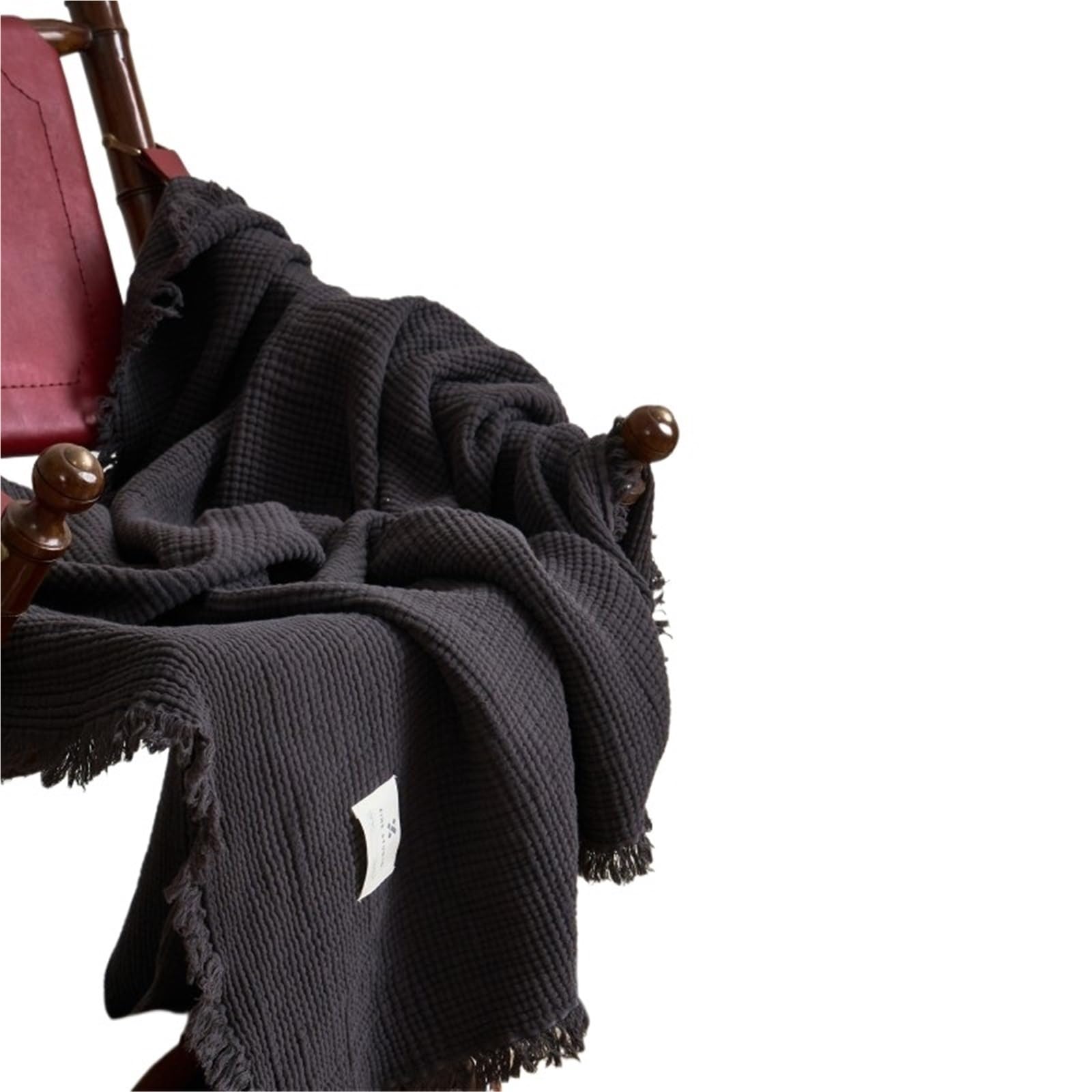 WJIAYAO Muslin Throw Blanket Four Layers Of Gauze Sofa Cover Blanket With Tassel AB Side Office Nap Decorative Bed Muslin