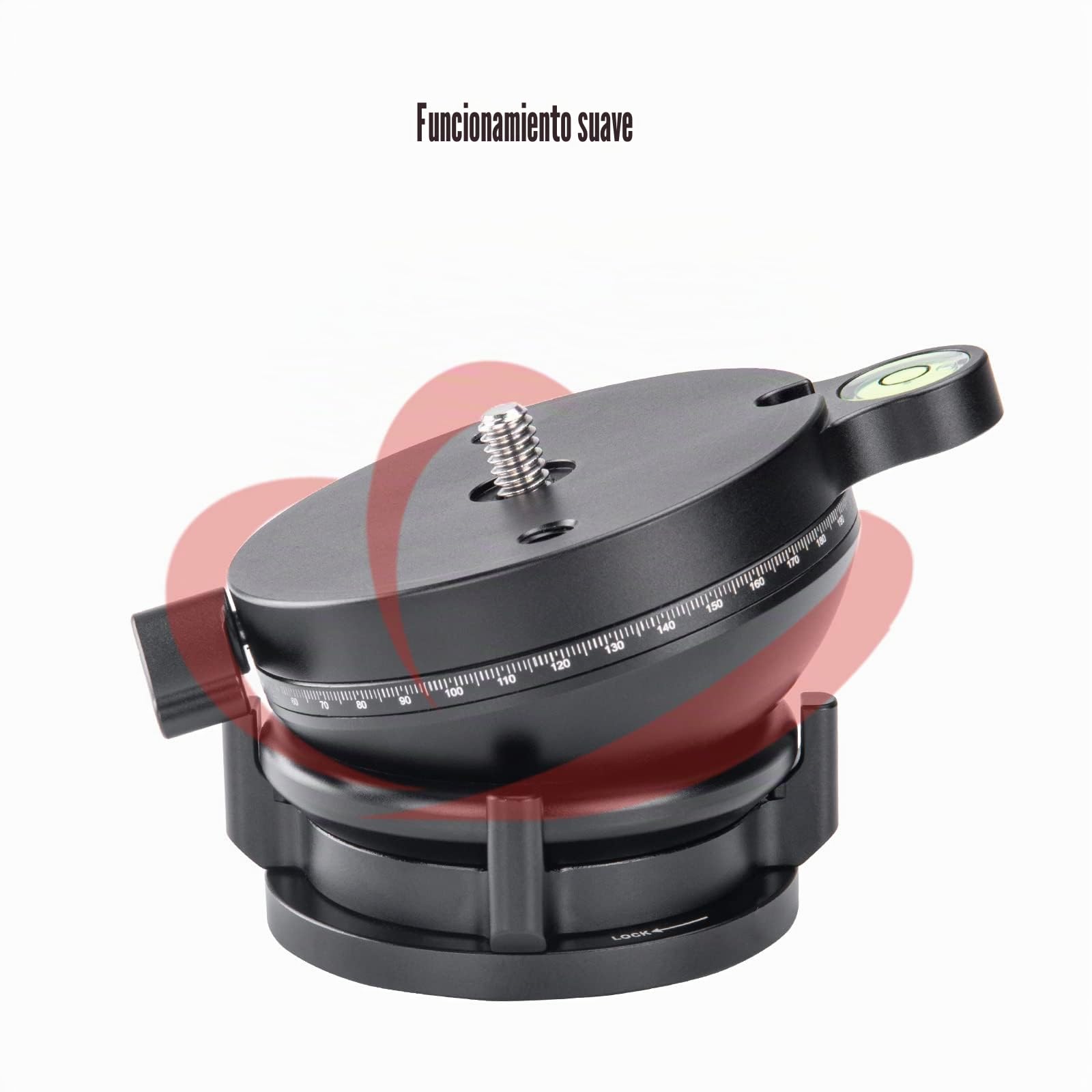 SUNWAYFOTO LB-68R 360 - Cabezal de trípode con base de nivelación panorámica, capacidad de carga de 10 kg