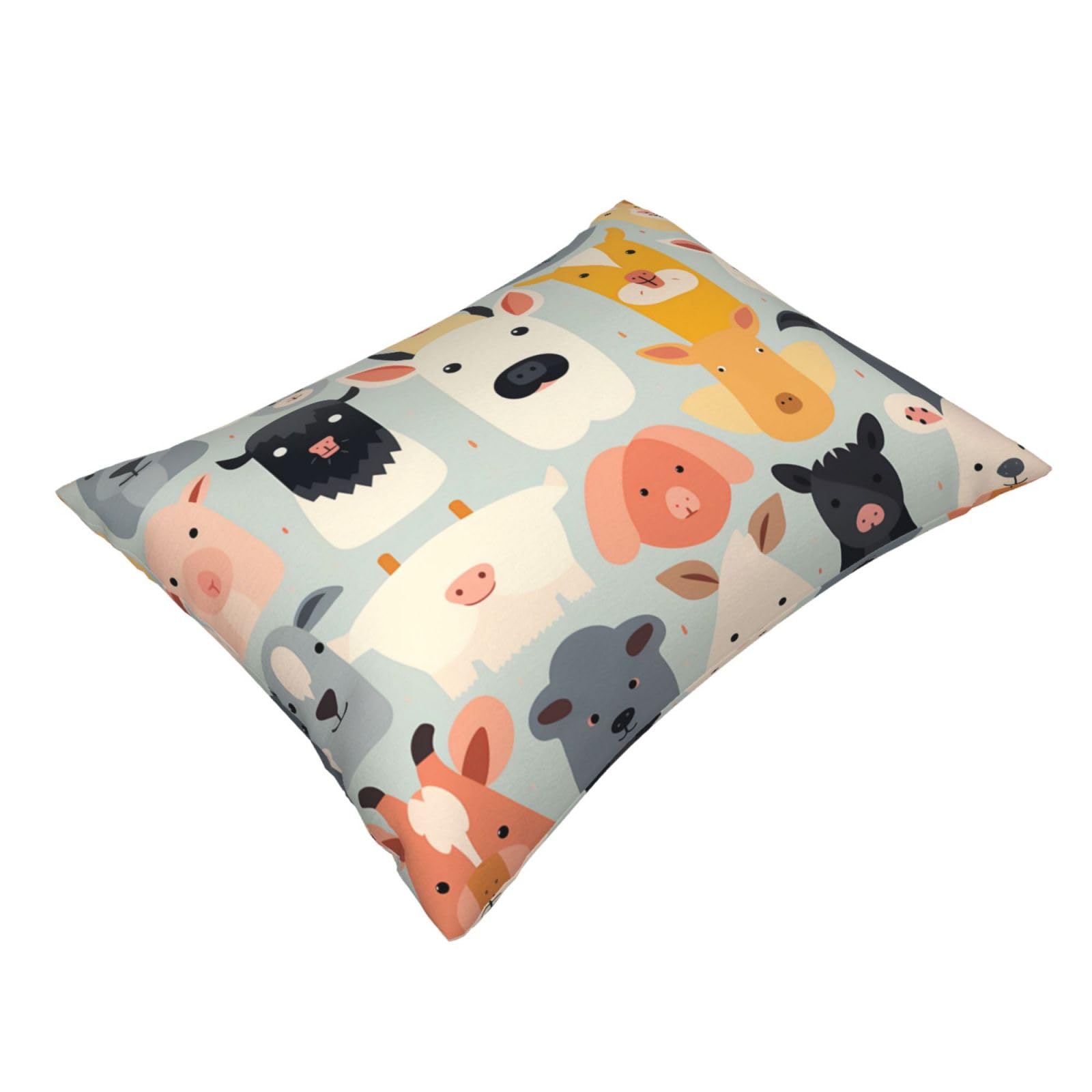 Children's Animation Printed Pillowcase - 16 * 20 inches, Invisible Zipper, Breathable and Soft Pillowcase,