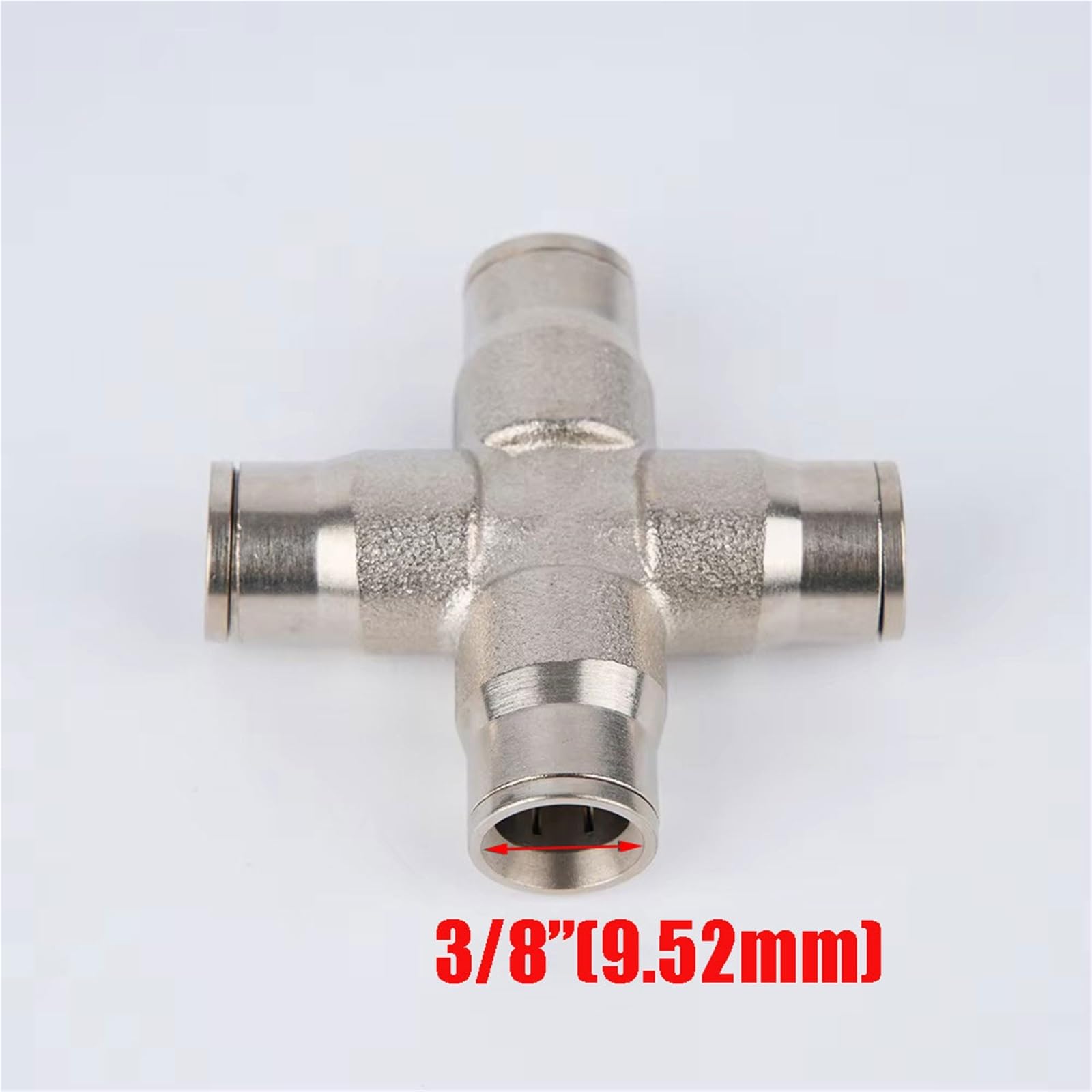 10 Pezzi 3/8" Raccordo rapido a Quattro Vie con bloccaggio a Slittamento, raccordi per Tubi a Croce in Ottone Sistema di Raffreddamento ad Alta Pressione per Nebbia