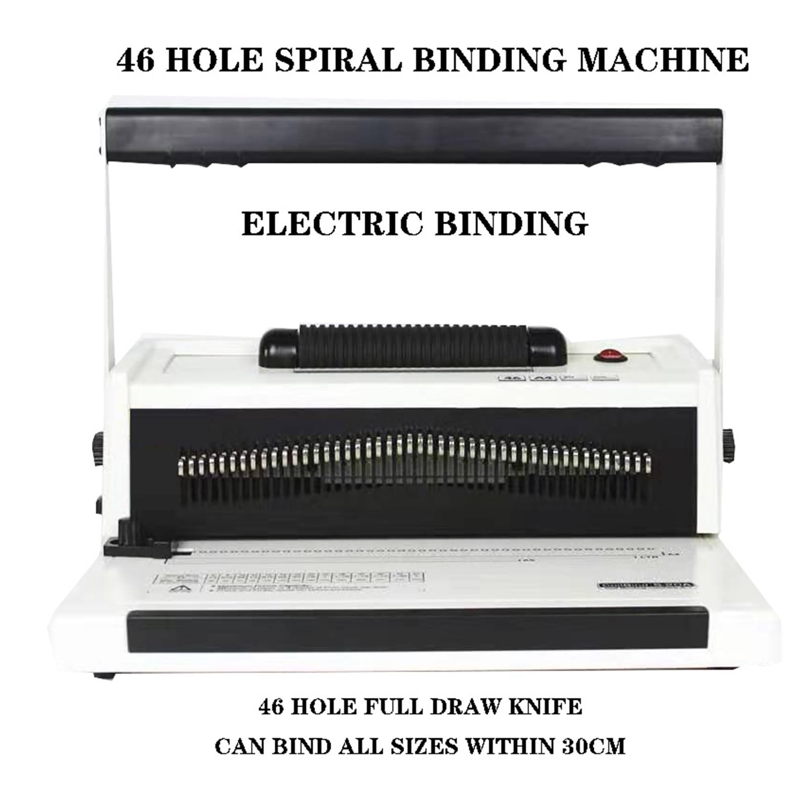 Rilegatrice, S20A Electric Card Loose-Leaf Punching Machine Spiral Plastic Ring Binding And Punching Machine Single Coil Binding Machine per scuola e ufficio