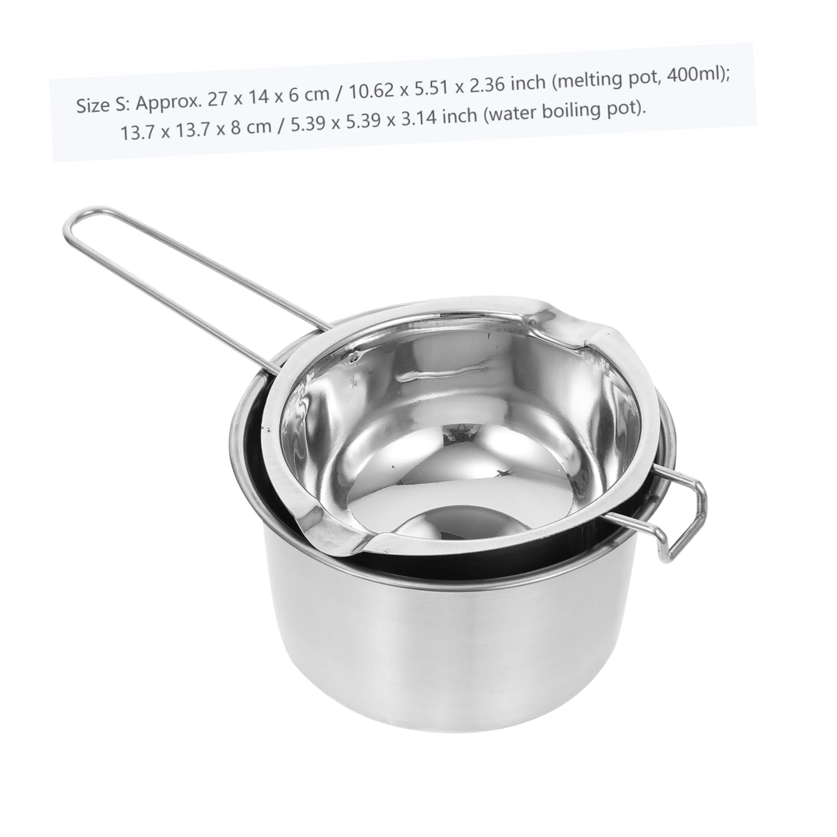 GRIRIW Candy Melting Pot Double Boiler Pan Sturdy Stainless Steel Versatile for Home Bakery Restaurant Use