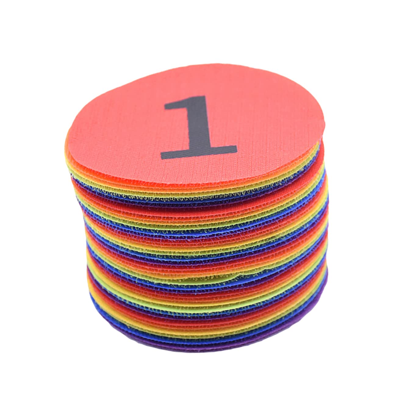 ROMISBABA 36Pcs Colorful Number Stickers for Carpet Marking Positioning Dots Non Damaging Reusable Floor Markers for Exercise and Games