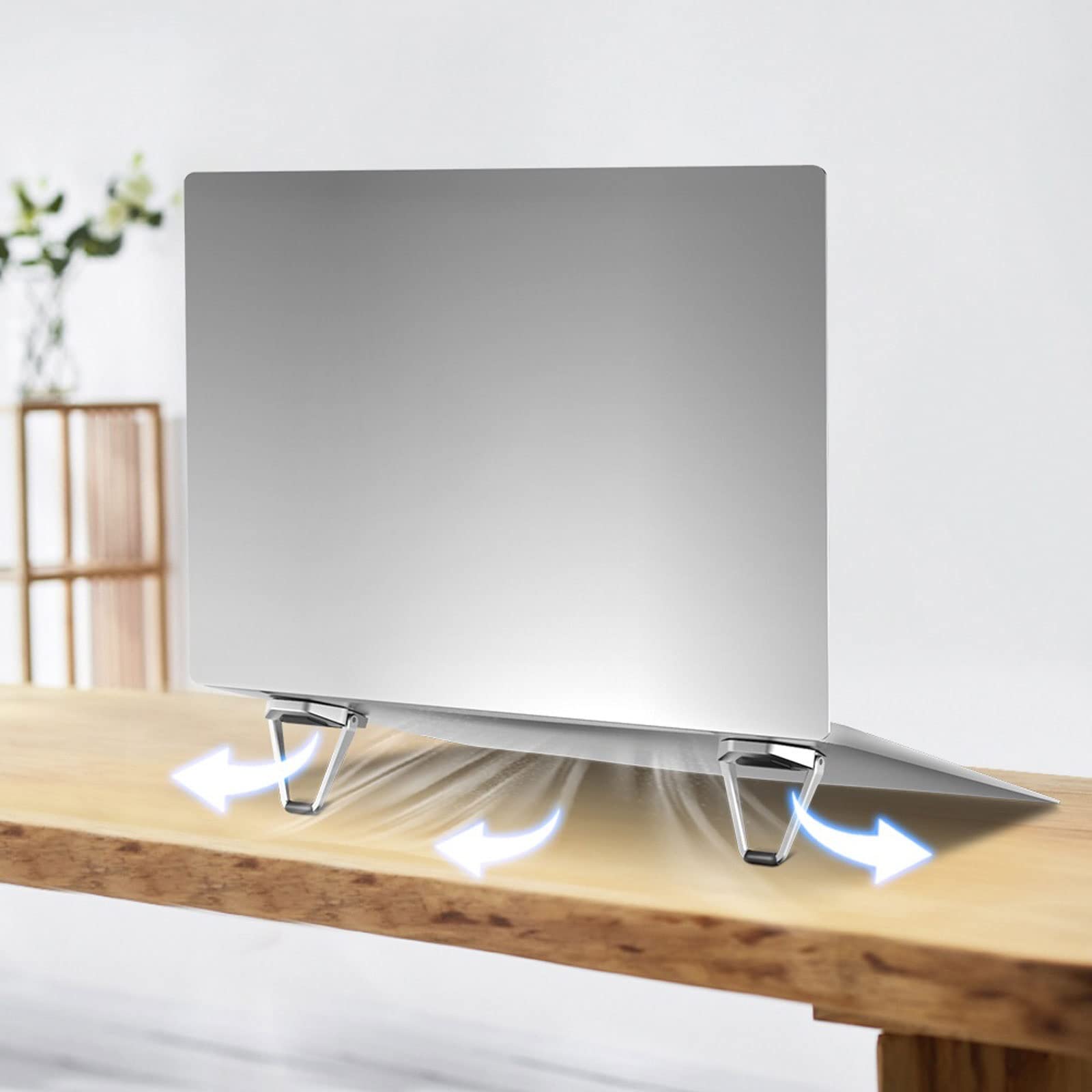 DieffematicZJ Stojak na laptopa Metalowy składany stojak na laptopa Baza nie poślizgowa do akcesoriów komputerowych Przenośny uchwyt notebooka