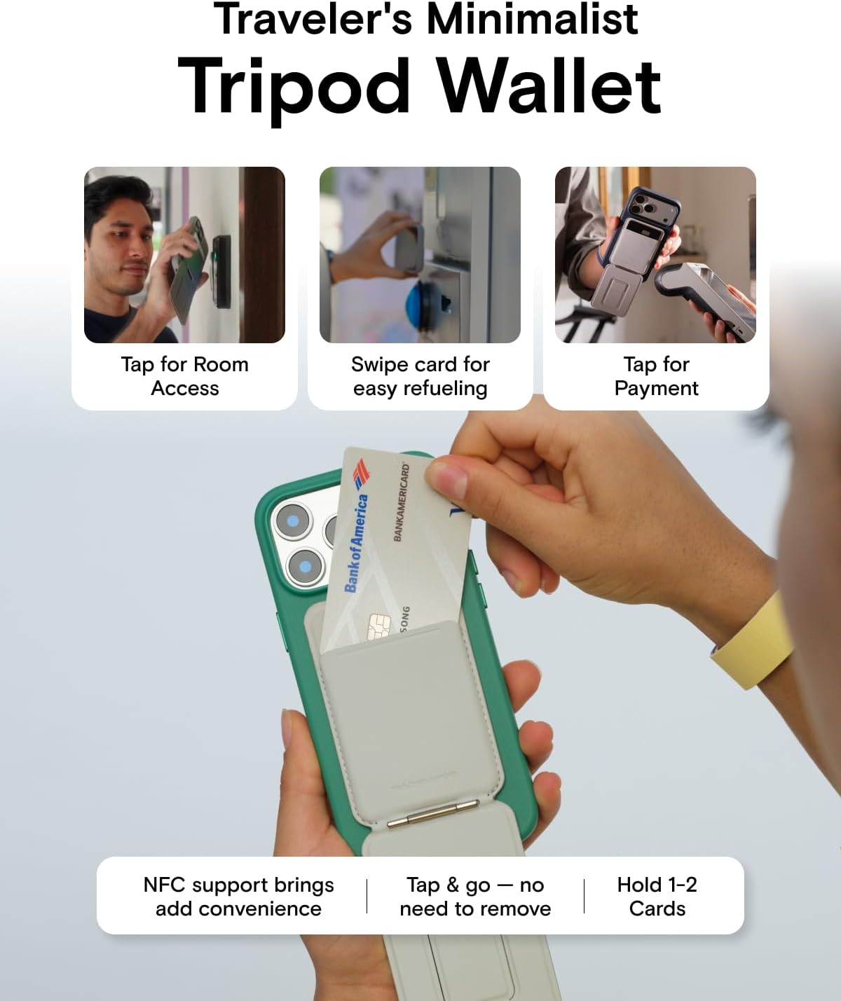 MOFT Trackable Tripod Wallet for Selfie,4-in-1 MagSafe Find My Phone Wallet