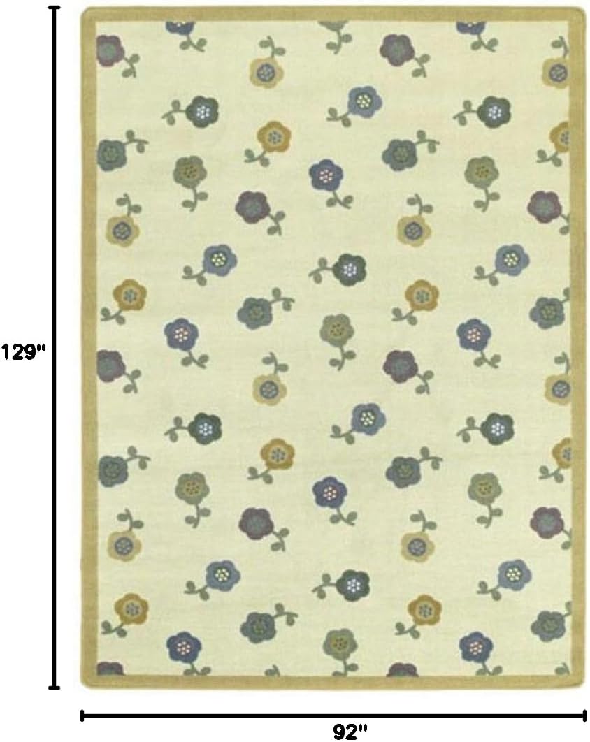 Joy Carpets Kid Essentials Infants & Toddlers Awesome Blossom Rug, Soft, 7'8" x 10'9"