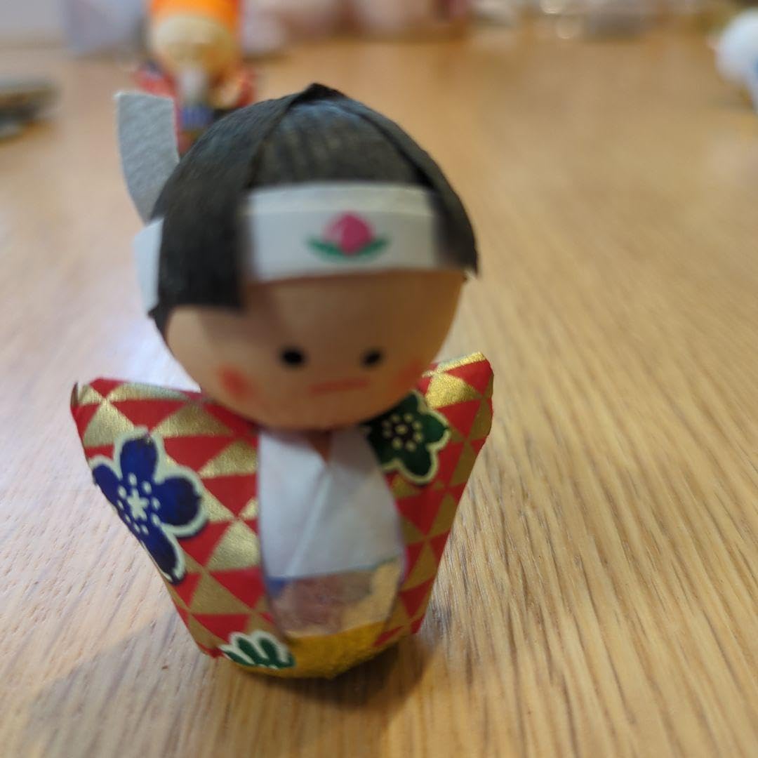 和紙製 起き上がり小法師 10体 並べると可愛い